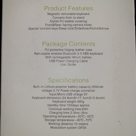 Bluetooth keyboard case iPad air/ Air2 - Picture 2 of 2